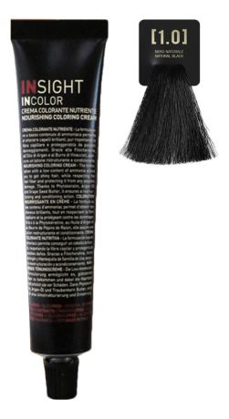 Крем-краска для волос с фитокератином Incolor Crema Colorante 100мл: 1.0 Черный