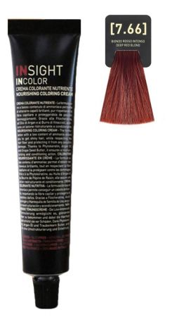 Крем-краска для волос с фитокератином Incolor Crema Colorante 100мл: 7.66 Красный интенсивный блондин