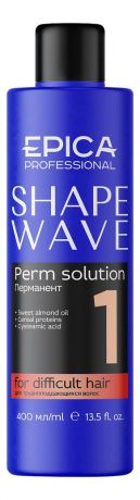 Перманент для химической завивки трудноподдающихся волос Shape Wave Perm Solution: Перманент 400мл