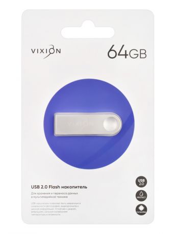 USB Flash Drive 64Gb - Vixion Zinc Alloy USB 2.0 GS-00008774