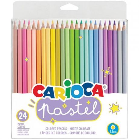 Карандаши, восковые мелки, пастель Carioca Карандаши цветные Pastel 24 цвета