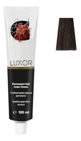 Стойкая крем-краска для волос с протеинами пшеницы Luxor Color Permanent Hair Color Cream 100мл: 5.37 Светлый коричневый золотистый шоколадный