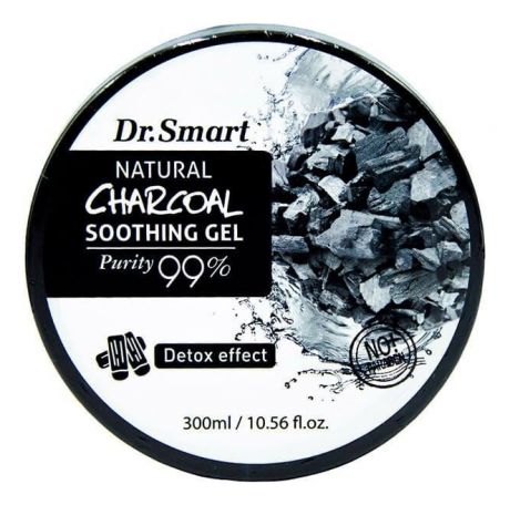 Гель для лица и тела с древесным углем Dr. Smart Natural Charcoal Soothing Gel 300мл