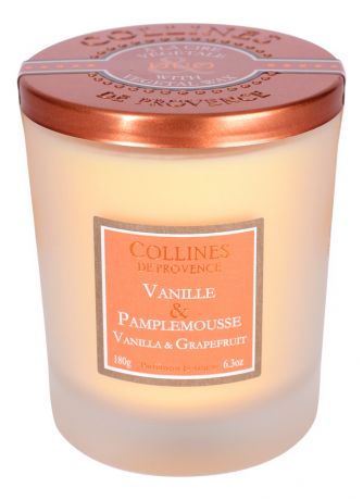 Ароматическая свеча Vanilla-Grapefruit (ваниль и грейпфрут): свеча 180г