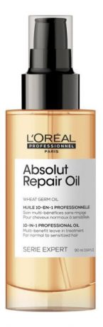 Многофункциональное масло-уход для волос 10 в 1 Serie Expert Absolut Repair Wheat Germ Oil 90мл