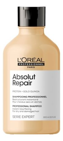 Шампунь для сильно поврежденных волос Serie Expert Absolut Repair Protein + Gold Quinoa Shampooing 300мл: Шампунь 300мл