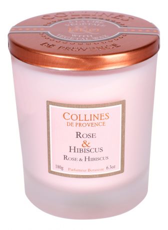 Ароматическая свеча Rose & Hibiscus (роза и гибискус): свеча 180г
