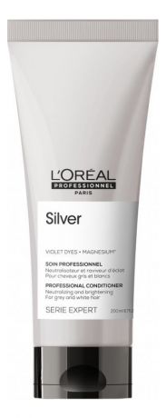 Смываемый уход для волос нейтрализующий желтизну Serie Expert Silver Neutralising Cream 200мл