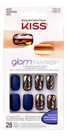Накладные ногти Калейдоскоп Glam Fantasy KGF01 28шт (с клеем, средней длины)