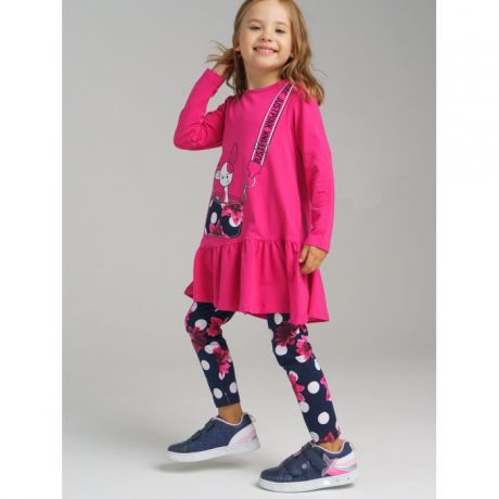 Комплекты детской одежды Playtoday Комплект трикотажный для девочек лонгслив и леггинсы 32122033