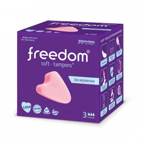 Гигиенические прокладки Freedom Тампоны женские гигиенические Normal 3 шт.
