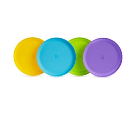 Посуда Munchkin Набор детских цветных пластиковых тарелок 4 шт.