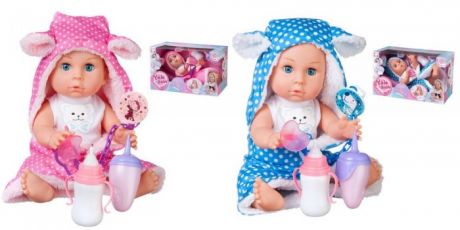 Куклы и одежда для кукол ABtoys Пупс в наборе с аксессуарами со звуковыми эффектами 35 см