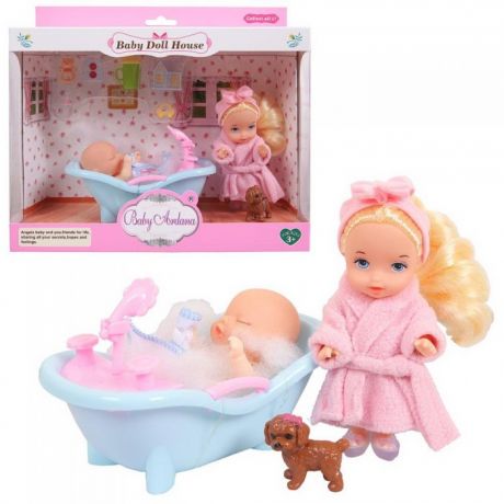 Куклы и одежда для кукол ABtoys Набор игровой Baby Ardana Дома у сестрёнок В ванной комнате