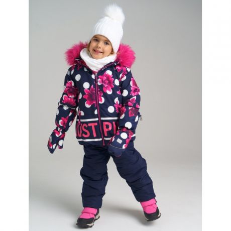 Утеплённые комплекты Playtoday Комплект зимний текстильный для девочек (куртка, полукомбинезон) 32122002