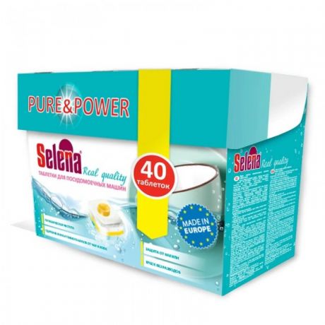 Бытовая химия Selena Таблетки для посудомоечных машин Real quality 40 шт.