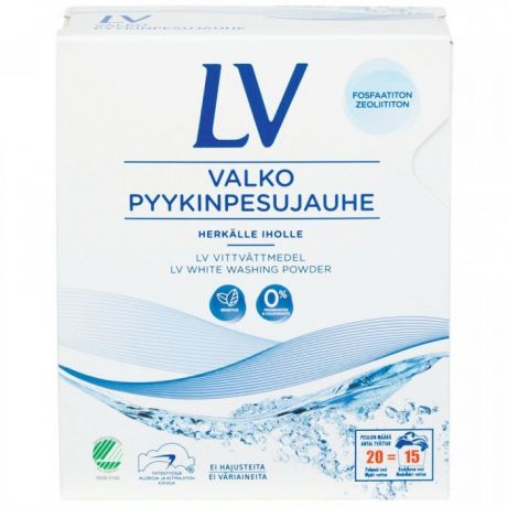 Бытовая химия LV Концентрированный стиральный порошок для белого белья 750 г
