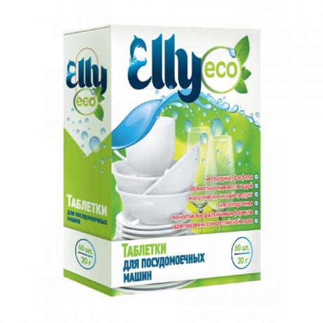 Бытовая химия Elly Таблетки для посудомоечных машин Eco 60 шт.