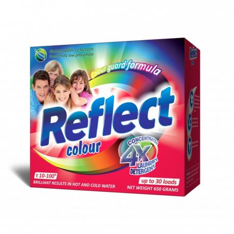 Бытовая химия Reflect Colour Стиральный порошок концентрированный для цветных и темных тканей 650 г
