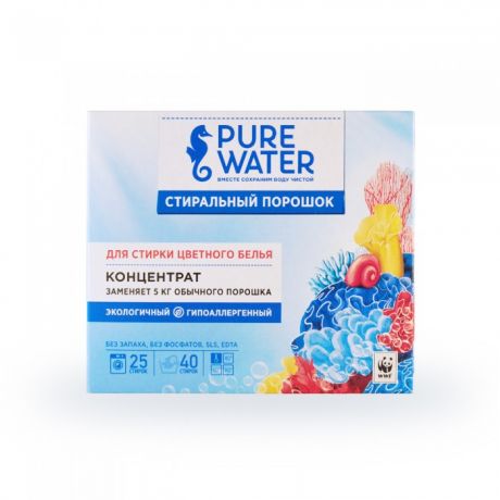 Бытовая химия Pure Water Стиральный порошок для цветного белья 800 г