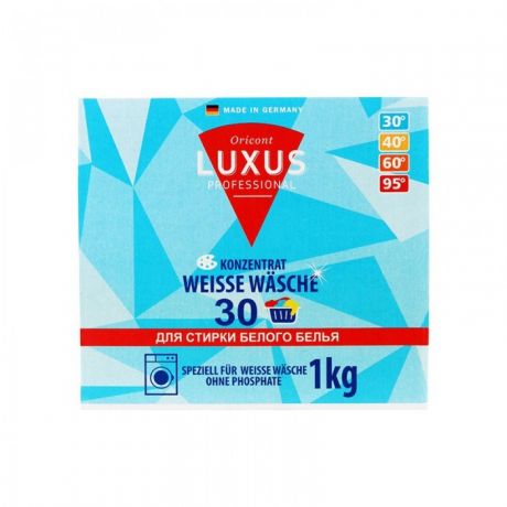 Бытовая химия Luxus Универсальный стиральный порошок для белого белья концентрат Professional 1 кг