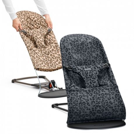 Кресла-качалки, шезлонги BabyBjorn Кресло-шезлонг Bliss Mesh Leopard с чехлом Cotton Leopard