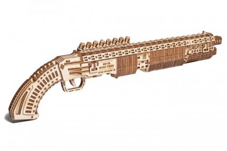 Сборные модели Wood Trick Механическая деревянная сборная модель Дробовик SG-12 Shotgun