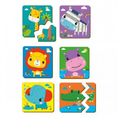 Пазлы Vladi toys Baby Puzzle зигзаг Зоопарк (18 элементов)