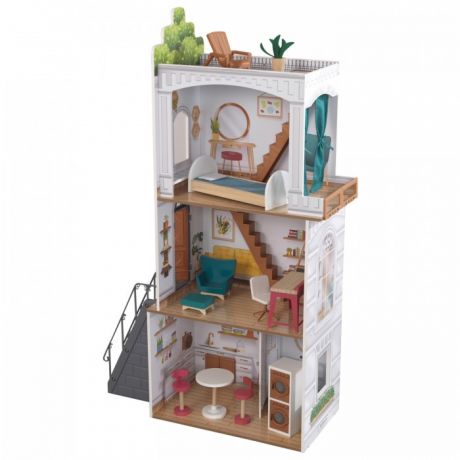 Кукольные домики и мебель KidKraft Кукольный домик Роуен с мебелью (13 предметов)