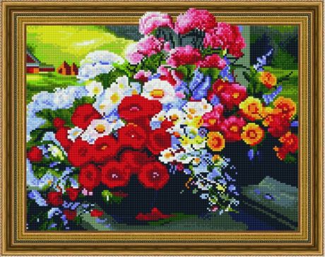 Картины своими руками Paintboy Алмазная картина на подрамнике Цветы прованса 50х40 см
