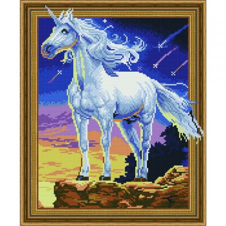 Картины своими руками Paintboy Алмазная картина на подрамнике Звездный единорог 50х40 см
