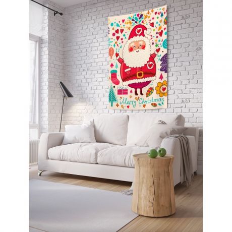 Декорирование JoyArty Фотопанно на стену Веселый Санта Клаус 150x100 см