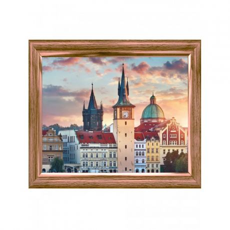 Картины своими руками Рыжий кот Алмазная мозаика Завораживающая Прага 22х32 см