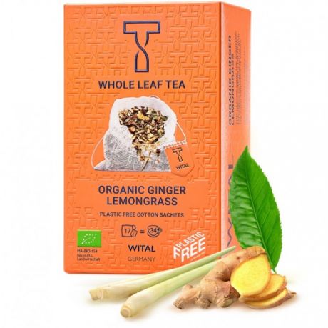 Чай Wital Чай органический травяной Имбирь Лемонграсс 17 пакетиков