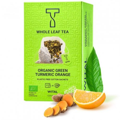 Чай Wital Чай органический зеленый Куркума Апельсин 17 пакетиков