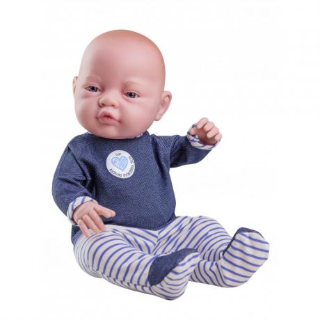 Куклы и одежда для кукол Paola Reina Кукла Бэби девочка в синих ползунках 45 см