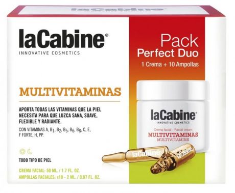 Косметика для мамы LaCabine Дуэт концентрированная сыворотка в ампулах с 11 витаминами + мультивитаминный крем 10x2 мл