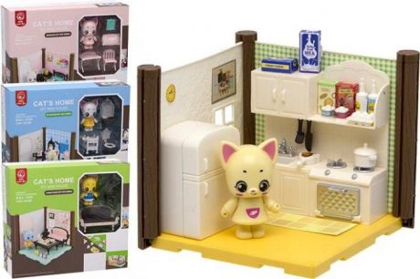 Кукольные домики и мебель ХэппиЛенд Игровой набор Домик для куклы с мебелью и фигуркой