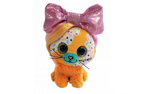 Мягкие игрушки Shokid Little Bow Pets котенок Butterscotch с бантиком сюрпризом 18 см