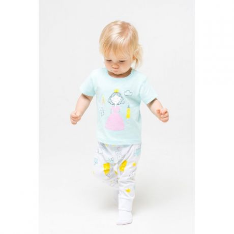 Комплекты детской одежды Crockid Комплект для девочки (футболки и брюки) Замок принцессы К 2737