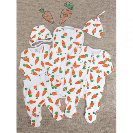 Комплекты детской одежды Топотушки Набор детской одежды Морковка (6 предметов)