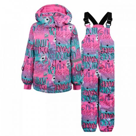 Утеплённые комплекты Playtoday Комплект зимний текстильный для девочек (куртка, полукомбинезон) 32122603