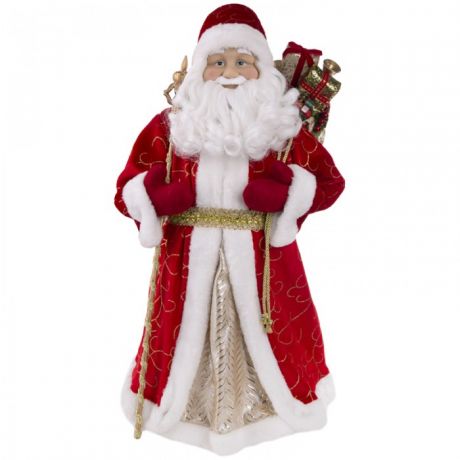 Новогодние украшения Феникс Презент Декоративная кукла Дед Мороз в красном костюме 61 см