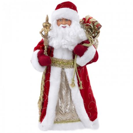 Новогодние украшения Феникс Презент Декоративная кукла Дед Мороз в красном костюме 30.5 см