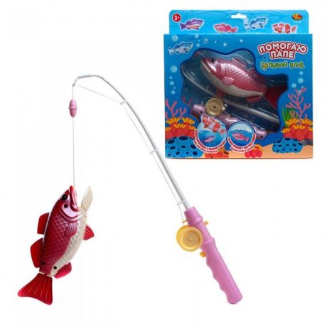 Игрушки для ванны ABtoys Игровой набор Рыбалка Большой улов c электромеханической рыбкой и удочкой