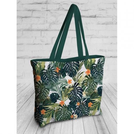 Сумки для мамы JoyArty Текстильная женская сумка на молнии Тропический стиль