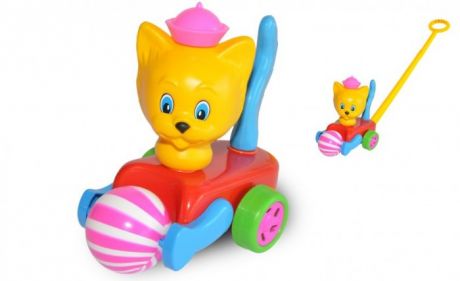 Каталки-игрушки POLtoys с мячиком Кот