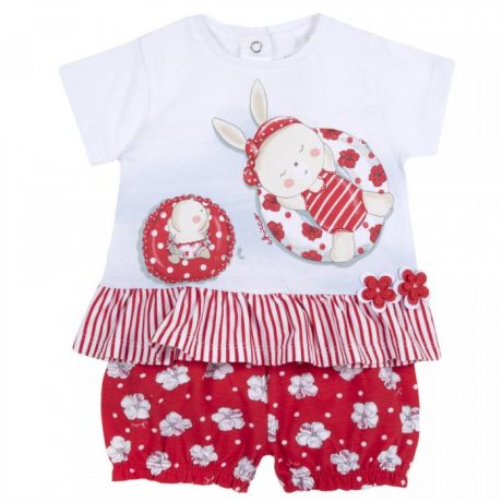 Комплекты детской одежды Chicco Комплект для девочки Зайка и уточка