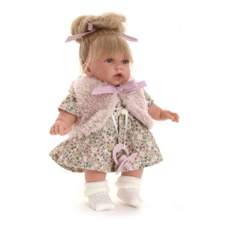 Куклы и одежда для кукол Munecas Antonio Juan Кукла озвученная София в розовом 27 см