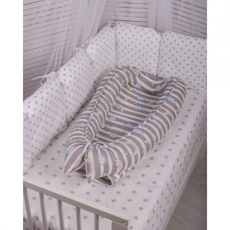 Позиционеры для сна Body Pillow Гнездышко-кокон для новорожденных Радуга